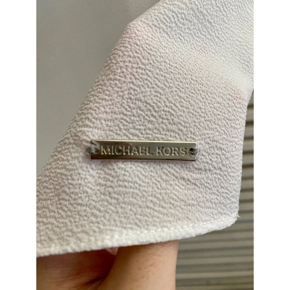 NWT Michael Kors Flounce-Sleeve Cold-Shoulder Top - Picture 6 of 7